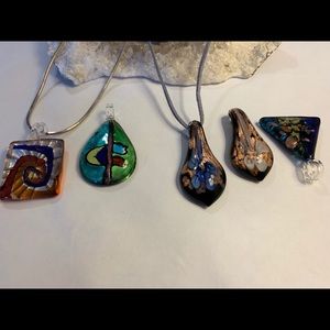 Artsy glass pendants